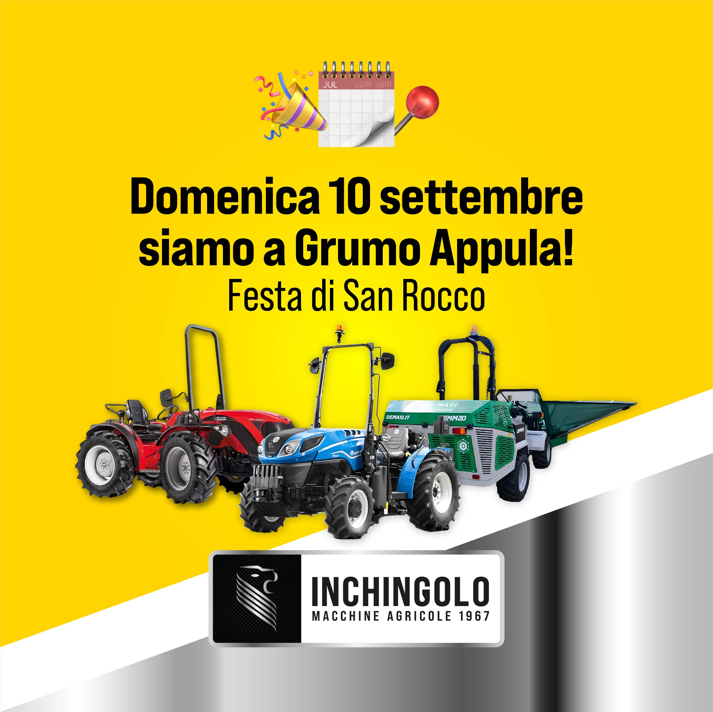 Il 10 settembre ci trovi a Grumo Appula con i trattori New Holland e Antonio Carraro