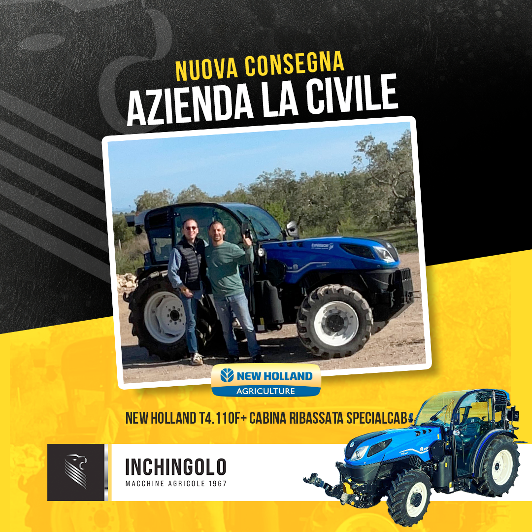 Un fiammante New Holland T4.110F+ per l’Azienda La Civile di Ruvo di Puglia