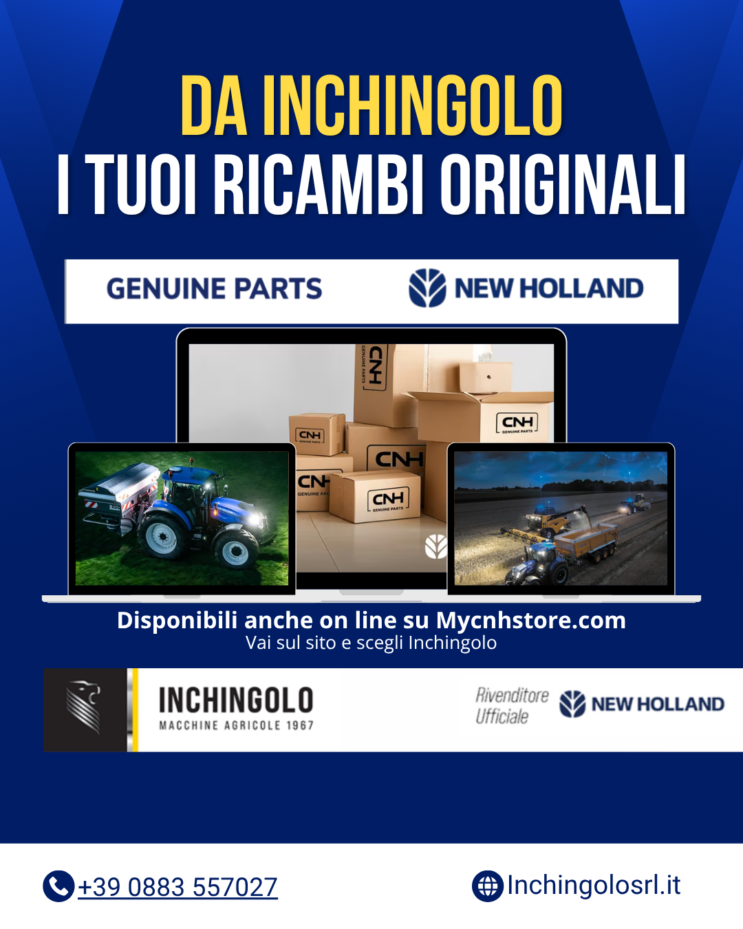 Da Inchingolo Trattori, i tuoi ricambi originali CNH New Holland!
