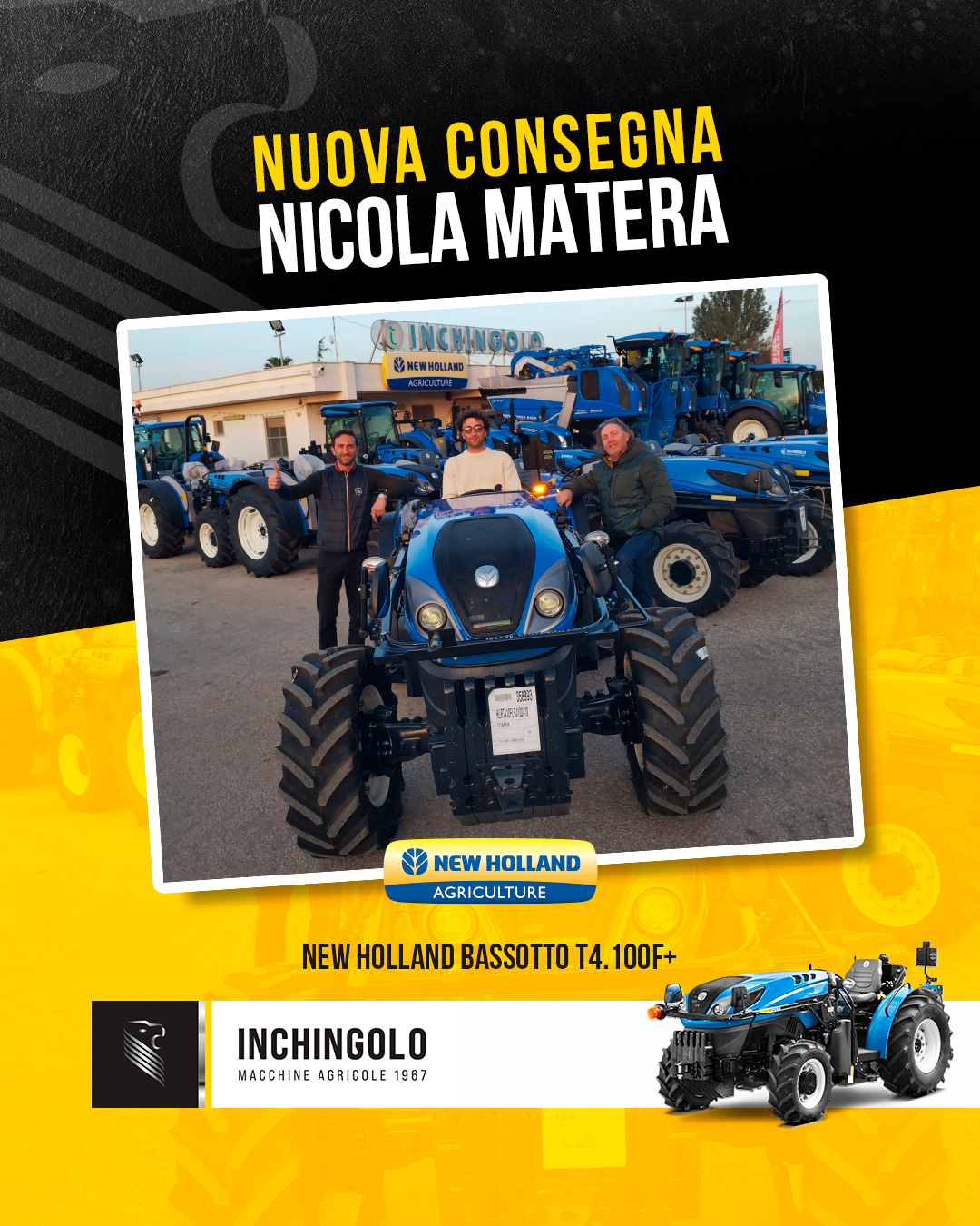 Ad Andria consegnato un nuovo New Holland T4.100F