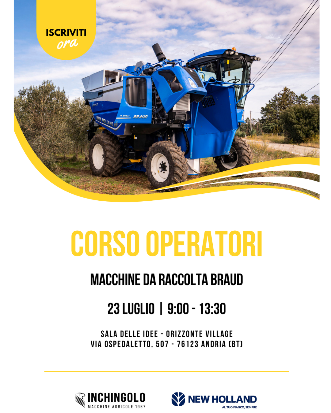 Partecipa al Corso “Operatori Macchine da raccolta Braud”