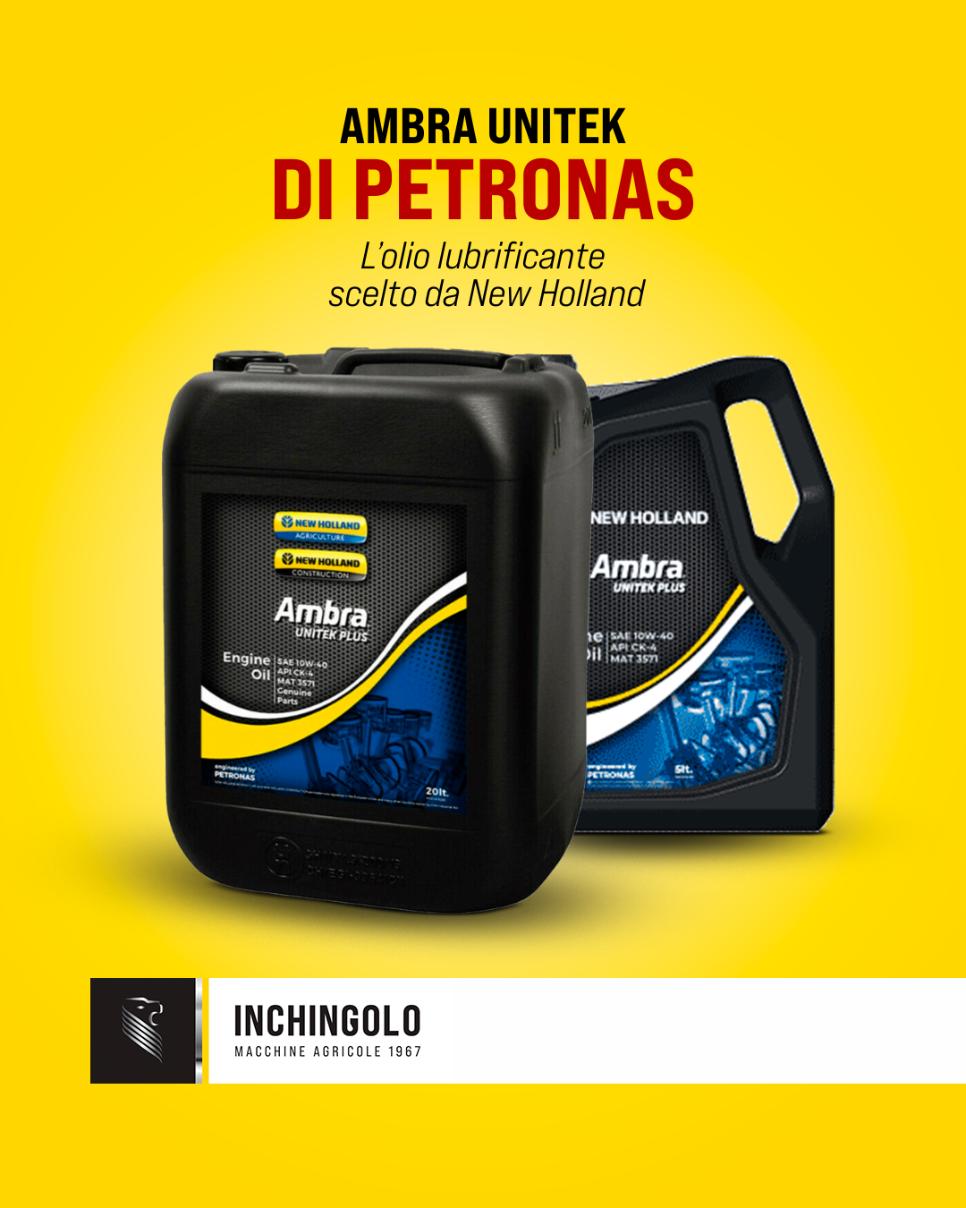 Ambra Unitek di Petronas: l’olio lubrificante scelto da New Holland!