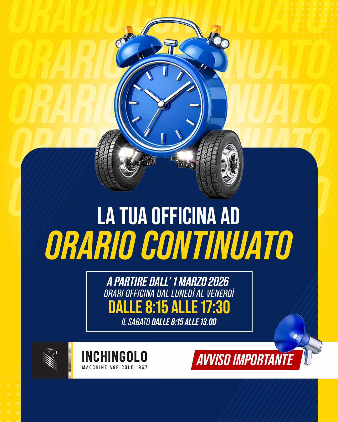 Novità in officina: più continuità, stesso impegno.