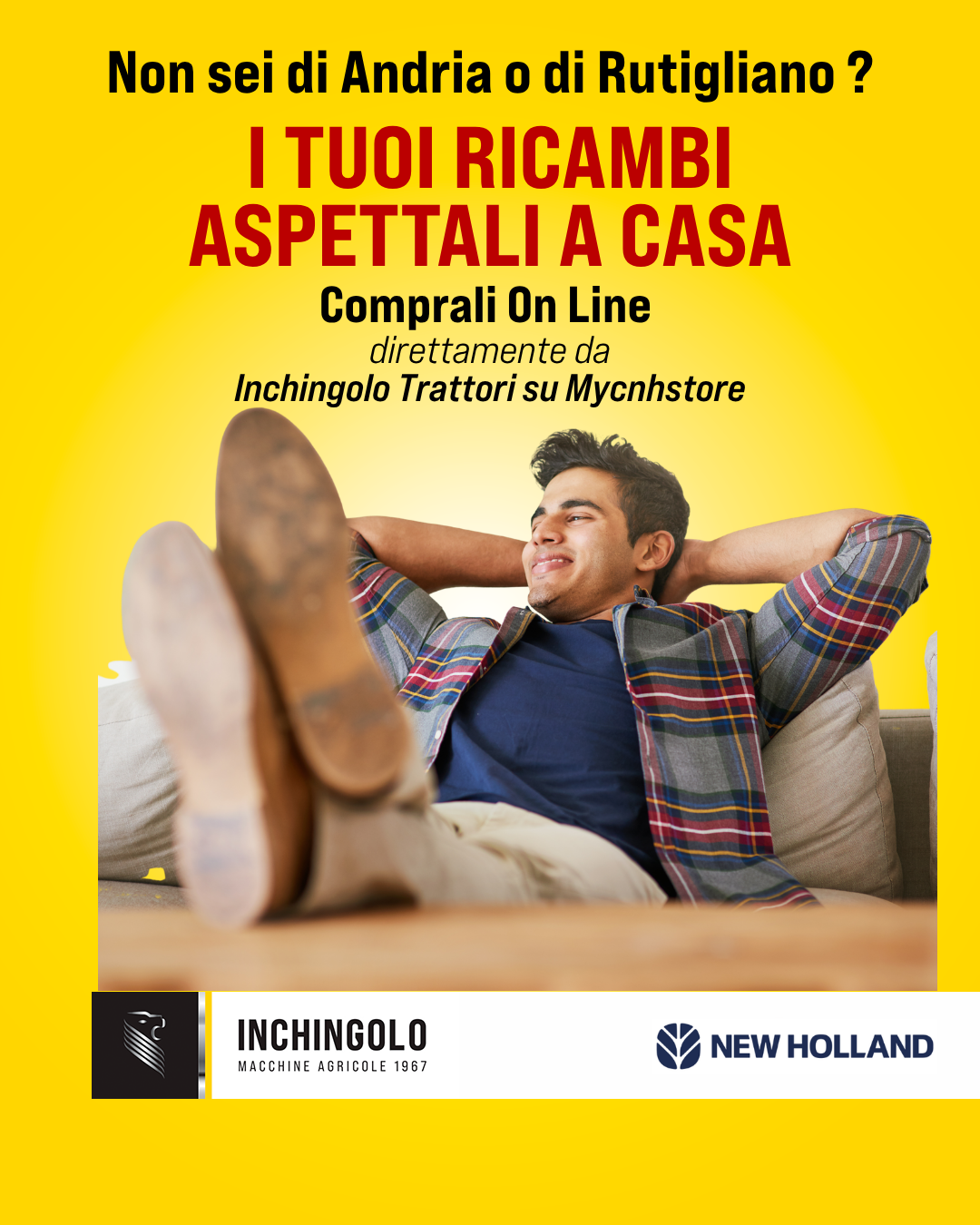 Non sei di Andria o di Rutigliano? I tuoi ricambi aspettali… direttamente a casa!